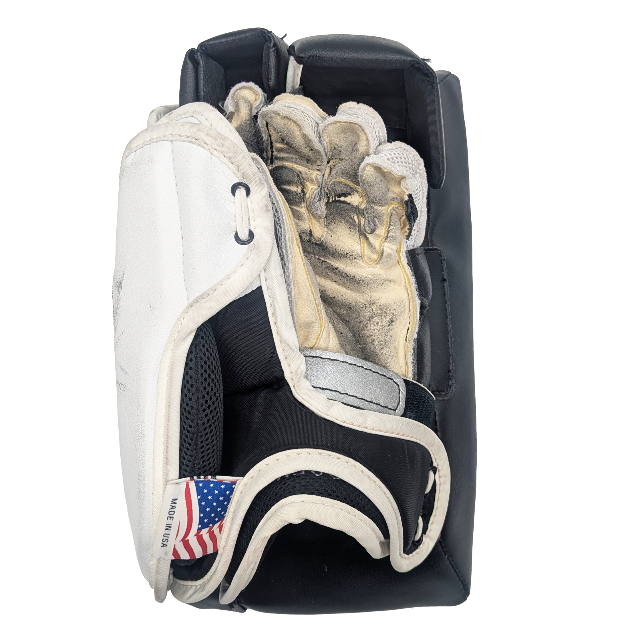 Vaughn V5 7990 - Bloqueur de gardien de but Pro Stock - Droitier - (Blanc/Noir)